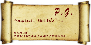 Pospisil Gellért névjegykártya